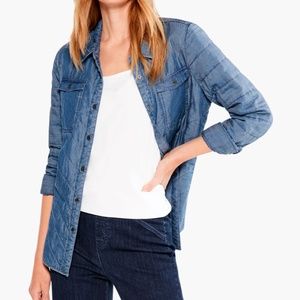 Nic + Zoe Quilted Denim Shirt Jacket